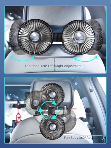 Dual Head Car Fan for Back Seat (F5208-A)