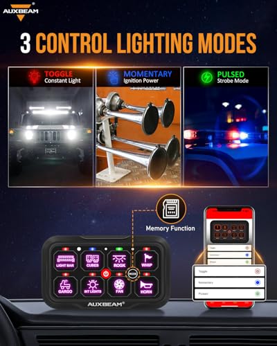 8 Gang Switch Panel Bluetooth AR (8 Gang Bluetooth Panel -One Side Output)