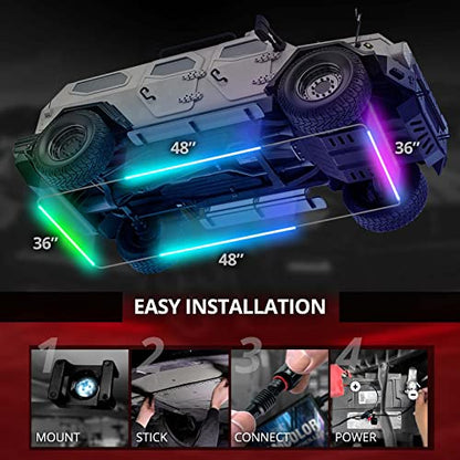 Aura DreamColor Underglow Chasing Light Kit with APP & Remote Control (Flexible / RGB-IC)