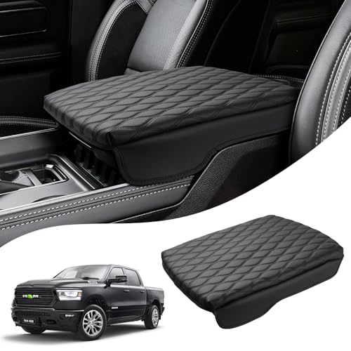 Center Console Cover for 2019 (1)19-26|RAM 1500/2500/3500|Bucket Seat,Wavy,+Thick)