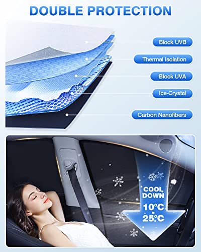 Windshield Sun Shade for 2018 (8PCS VW Tiguan 2018-2023)