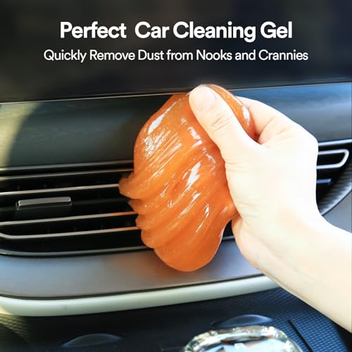 Car Cleaning Gel Putty Car Cleaning Kit Car Interior Cleaner Slime (Orange)