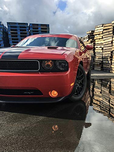 Universal Amber Fog Light Tint Film Covers (2 - 4 inch x 8 inch)