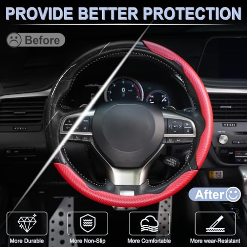 3pcs Carbon Fiber Anti (Red / Universal (3pcs))