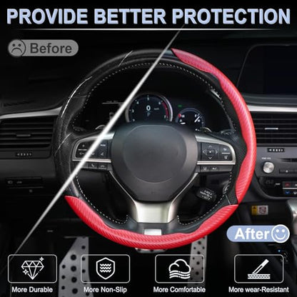 3pcs Carbon Fiber Anti (Red / Universal (3pcs))