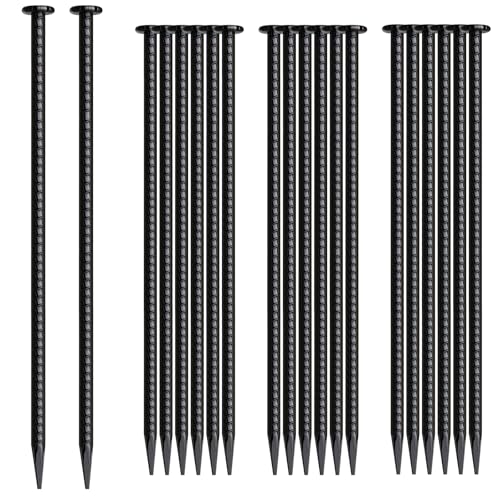 16 Inch Rebar Stakes 20 Pack Heavy Duty Ground Anchors 1 (T-16"x1/2"-20pcs)