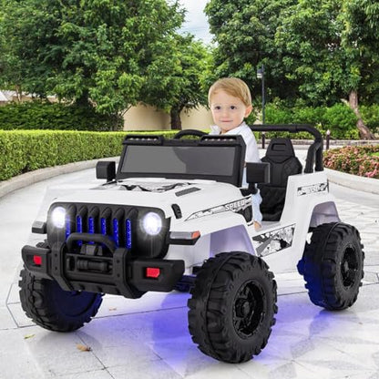 Kids Ride on Car Truck with 2.4G Remote Control (White)