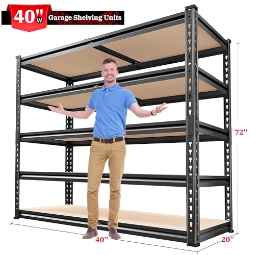 40" W Storage Shelves (20"D x 40"W x 72"H)
