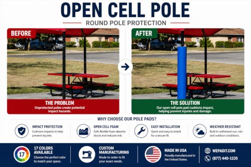 Safety Pole Pad (7 Inch Diameter / KELLY GREEN)
