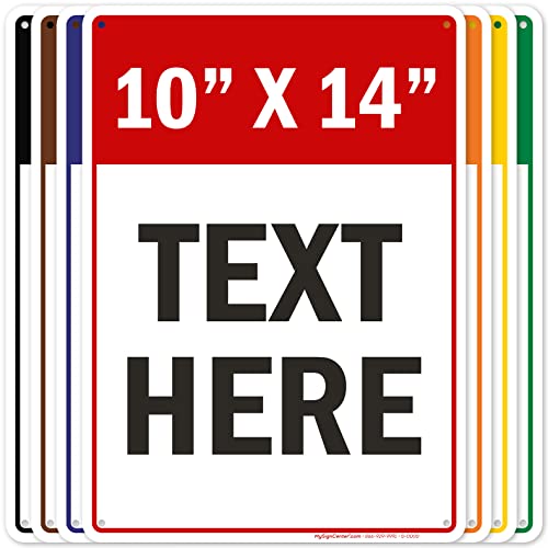 Custom Sign Custom Sign for Business (Header - Vertical / 10x14 - Aluminum)