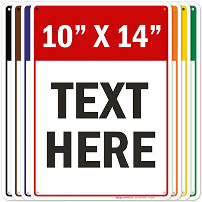Custom Sign Custom Sign for Business (Header - Vertical / 10x14 - Aluminum)