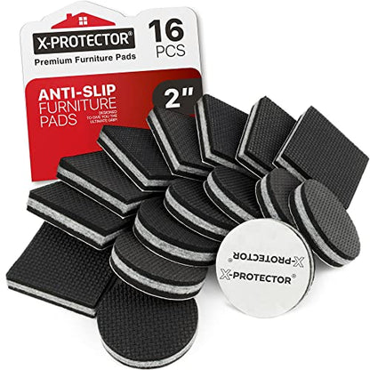 Non Slip Furniture Pads X (16 Round & Square 2")