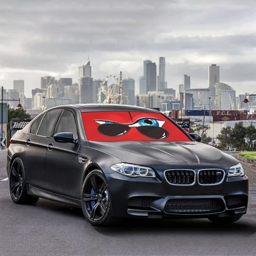 Funny Eye Car Windshield Sunshade Umbrella Foldable Umbrella (57X31 Inch / Color-0705-10)