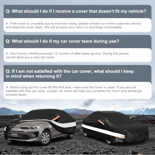 10 Layers Sedan Car Cover Custom Fit for Kia Rio (Black Gray / Custom Fit for Kia Rio)