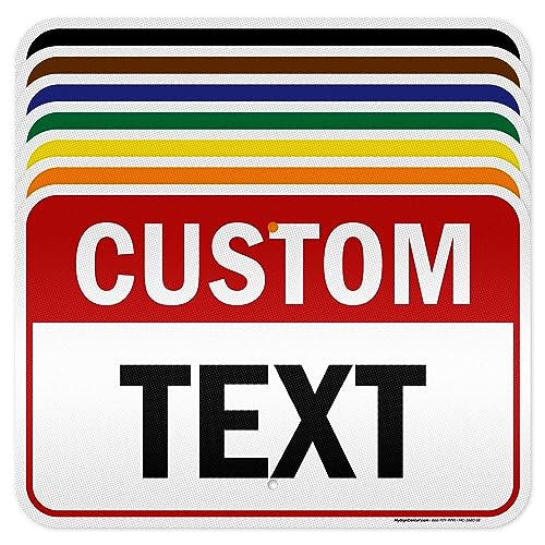 Custom Sign Custom Sign for Business (Header - Horizontal / 12x18 - Aluminum Reflective)