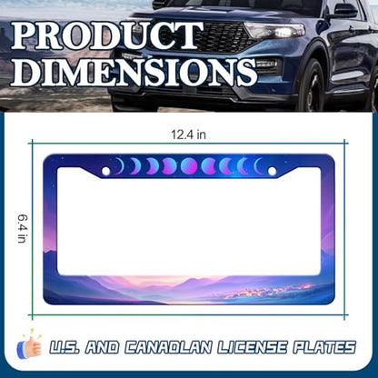 Moon Phase Mountains License Plate Frames (Moon Phase1)