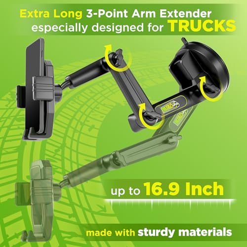 Cell Phone Mount for Truck Phone Holder for Truck Drivers (Black)