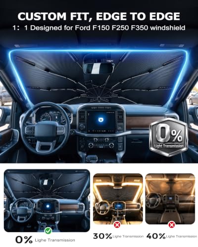 Umbrella Windshield Sun Shade for Ford F150 F250 F350 F450 (FOR | Ford F150 F250 F350 F450 (2015-2026))