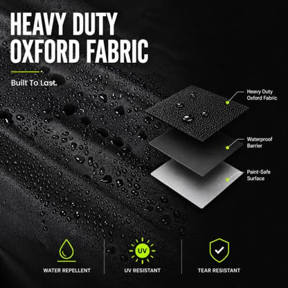 Car Cover for Ford Mustang Waterproof All Weather Outdoor Cover (Black / Fit for Ford Mustang)