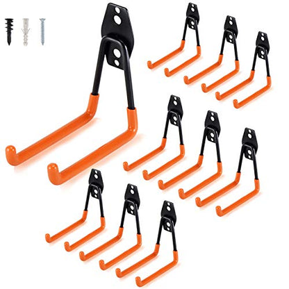Heavy Duty Steel Garage Storage Hooks (10 X Medium U hooks)