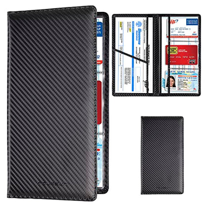Car Registration & Insurance Card Holder (Carbon Fiber Black)