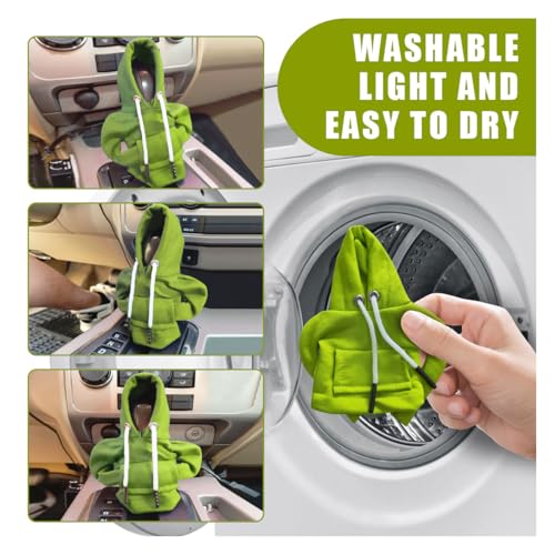 Car Gear Shift Hoodie Auto Shifter Knob Cover (Green / 1 Pcs)