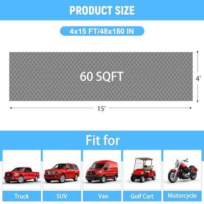 4x15 FT Garage Floor Mat (4x15 FT / Gray)