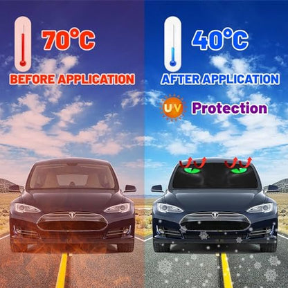 Cat Eyes Car Windshield Sun Shade Umbrella Style Sunshade Funny (57'' X 30'' / style-AB8)