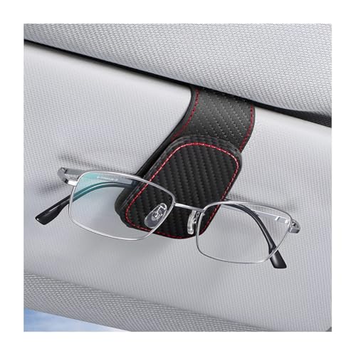 Magnetic Sunglasses Holders for Car Sun Visor (1 Pack / Black/Carbon Fiber)