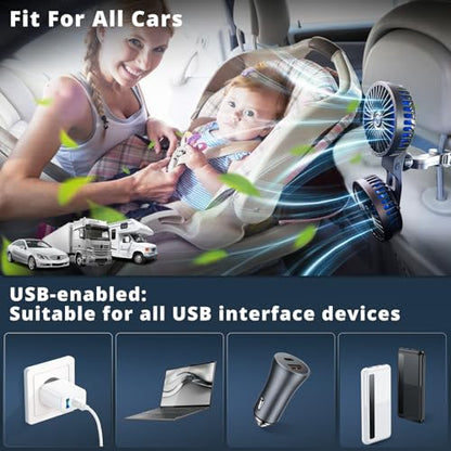 Car Fan for Backseat (Blue)