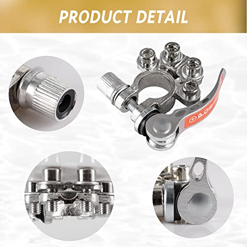 Car Battery Terminal Connector (4 Way-Silver-A)
