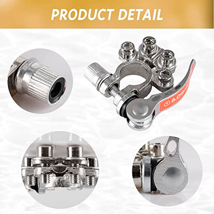Car Battery Terminal Connector (4 Way-Silver-A)