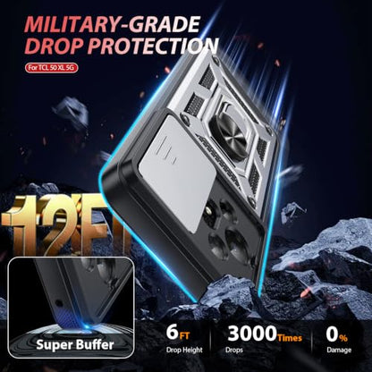 for TCL 50 XL 5G Phone Case (TCL 50 XL 5G（6.78"） / Silver)