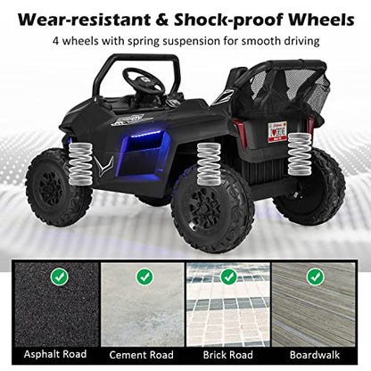 2 Seater Ride on Car for Kids (Black)