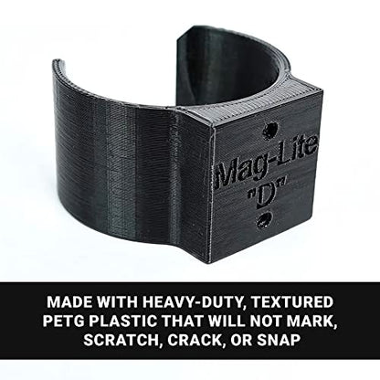 Heavy Duty Flashlight Mount Compatible with MagLite D (D Battery)