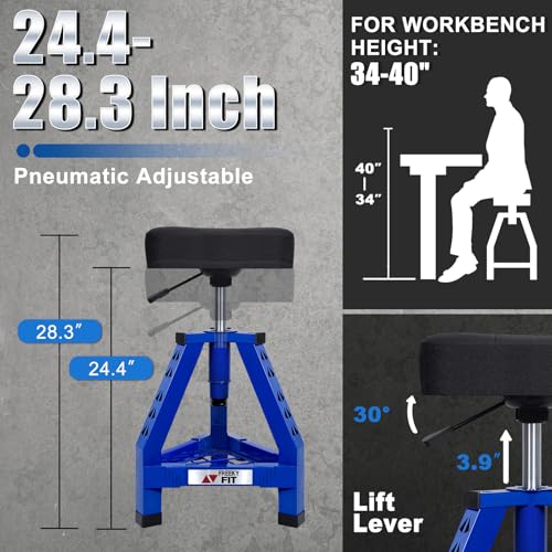 Adjustable Shop Stool (Blue/24.4-28.3 Inch)