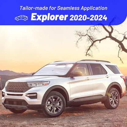 Windshield Sun Shade Umbrella for Ford Explorer 2020 (Fit for Ford Explorer 2020-2024)