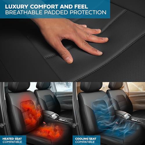 Curated Slate Ridge Napa Leather Seat Covers for Cars & SUVs (Slate Ridge / Front Seats)
