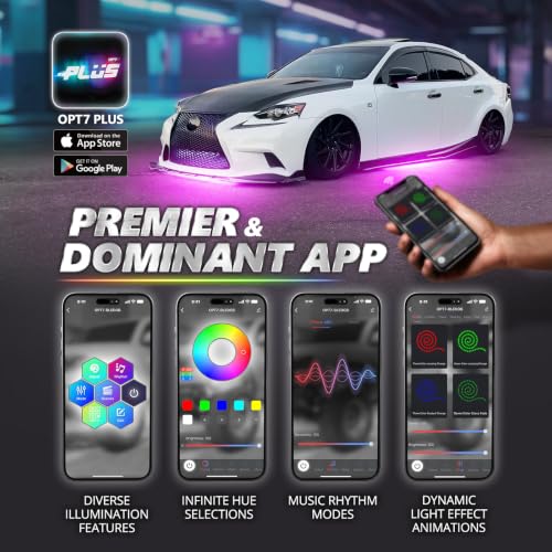 Aura Pro RGB Aluminum Car Underglow Kit with App & Remote Control (1. Car / RGB)