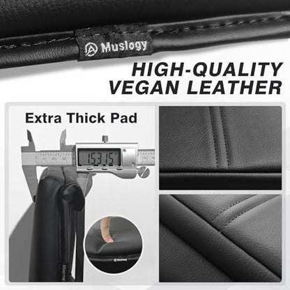 Armrest Cover for GMC Acadia 2017 (19) 17-23 |Acadia| Black/White Stitching, +Thick)