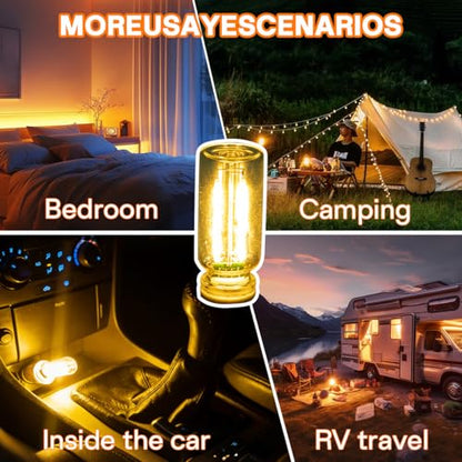 2 PCS USB LED Lights for Car Interior (Warm White)