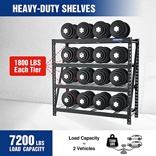 Heavy Duty Metal Shelving (68"W x 24"D x 65"H,)