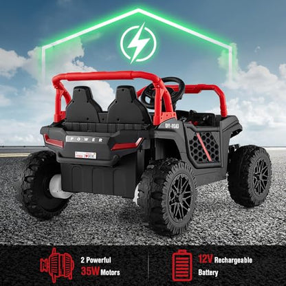 Kids UTV 12V Battery Powered Electric Off (Black)