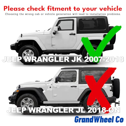 Window Deflectors Smoke Tinted in (For Wrangler JK 07-18)