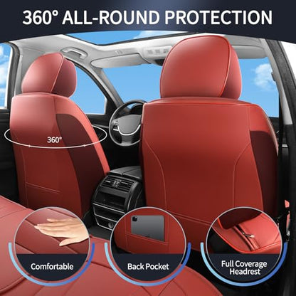 Car Seat Covers Full Set (Full Set / Red)