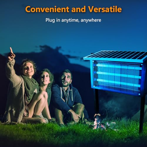 Heavy Duty Big Solar Bug Zapper Outdoor for 8000 sq.ft with 30W Solar Panel (30W for 8000 sq.ft)