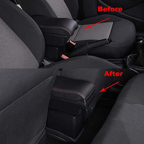 Armrest Box for Kia Stonic Rio 3 2018 (Black with Red thread)