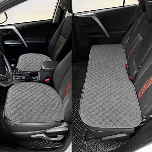 Car Seat Covers Universal Seat Covers for Car Accessories with Storage Pockets (Grey)