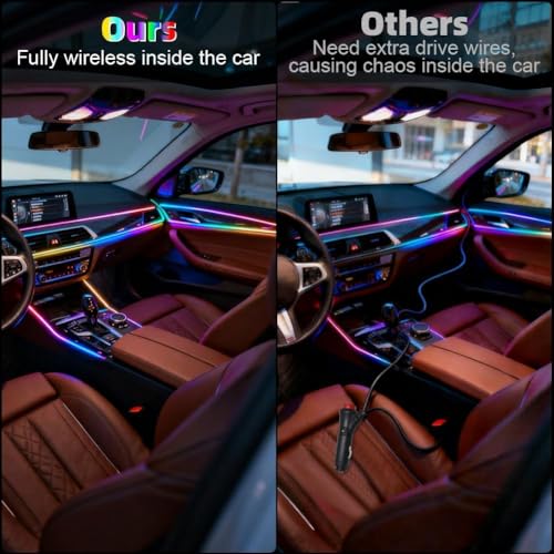 Acrylic Car Interior LED Lights (Car Ambient Lighting Kit (18 in 1))