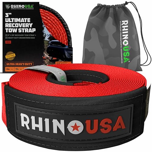Recovery Tow Strap (Red / 3in x 30ft)